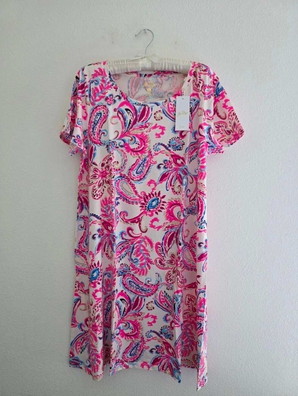 Lilly Pulitzer Cody Short Sleeve Dress #005652 Coconut Flitting About Sz XL NWT